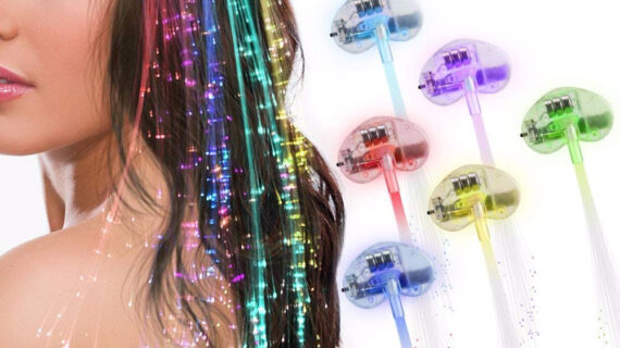 LED flash braid glow glow hair clip novelty hair accessories girl LED party gift